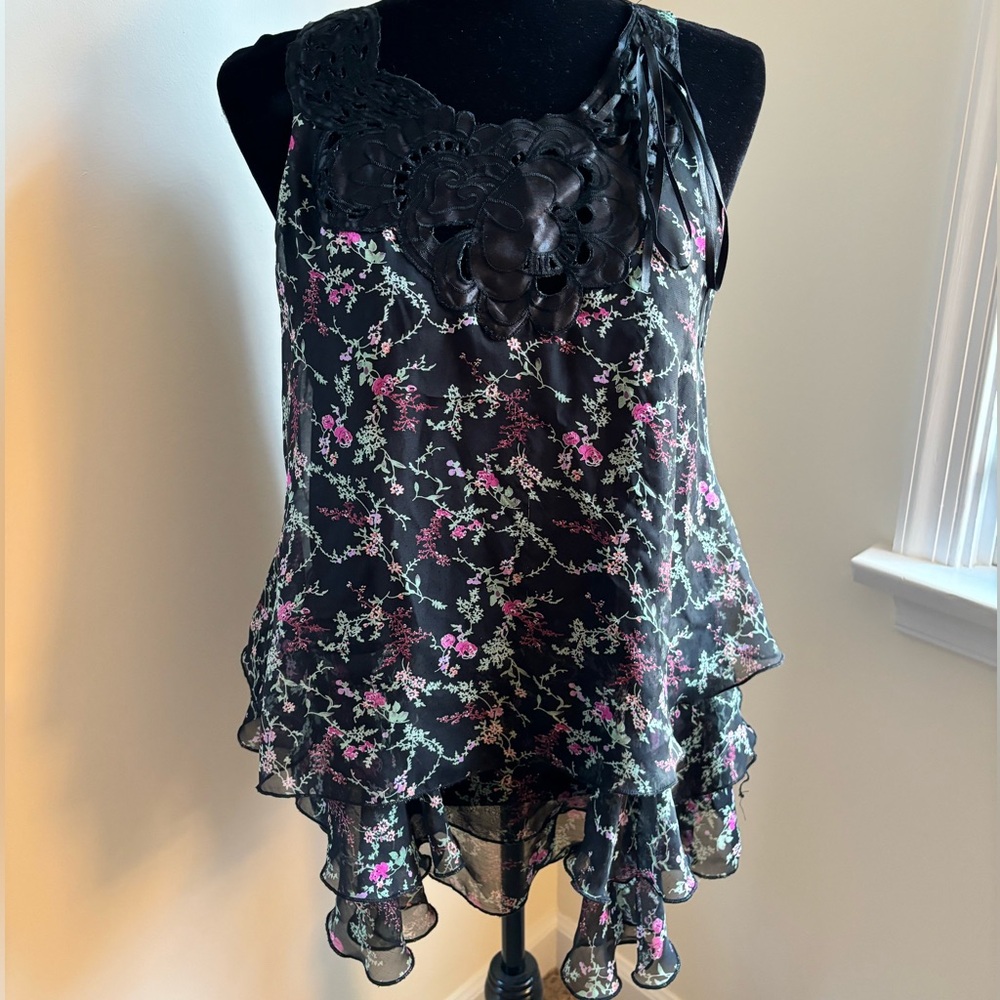 Floral Ruffle Tunic